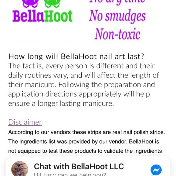 Bella Hoot Premium polish Purple Cupcake Nail Polish Strips - Picture 5 of 6